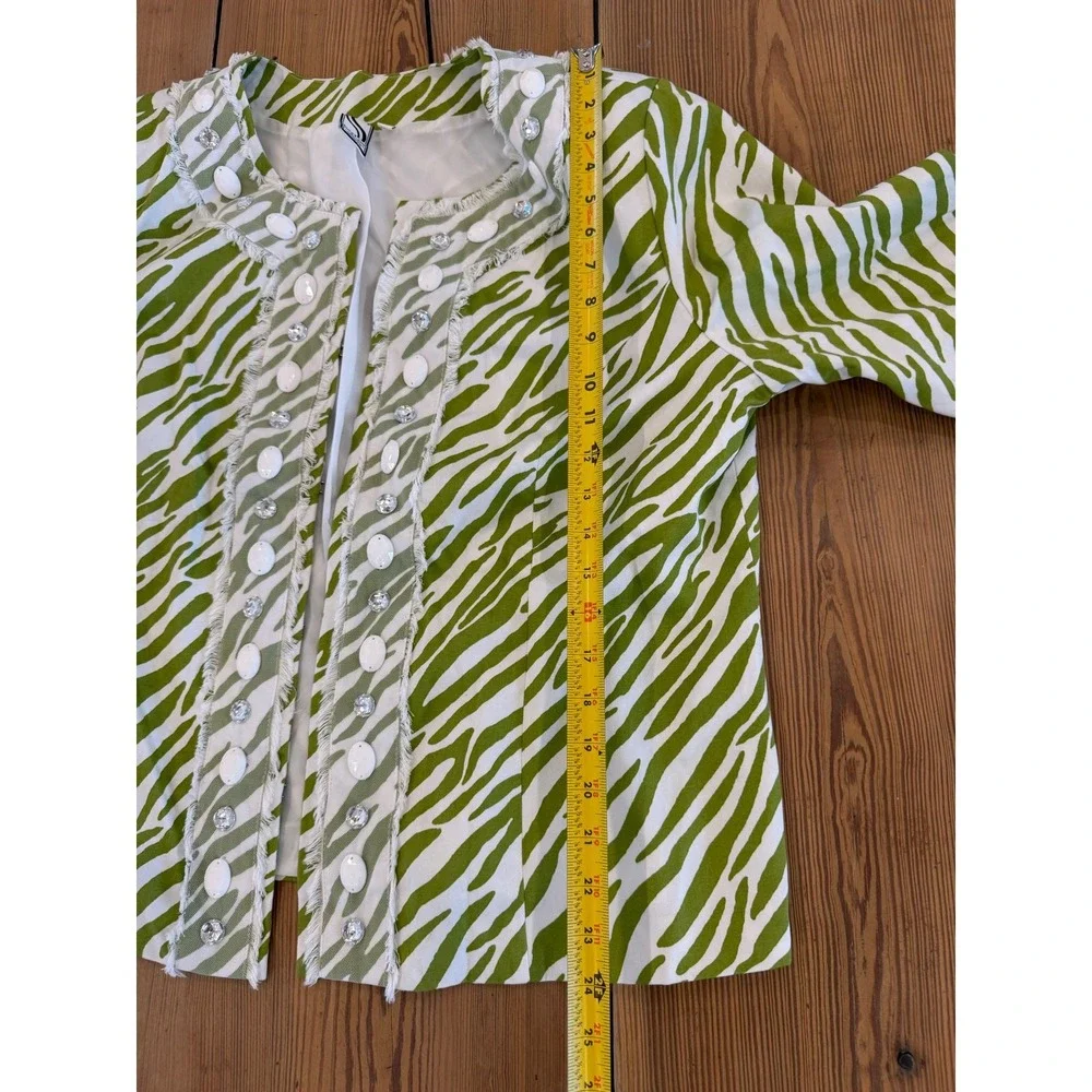 Silk Land zebra print green