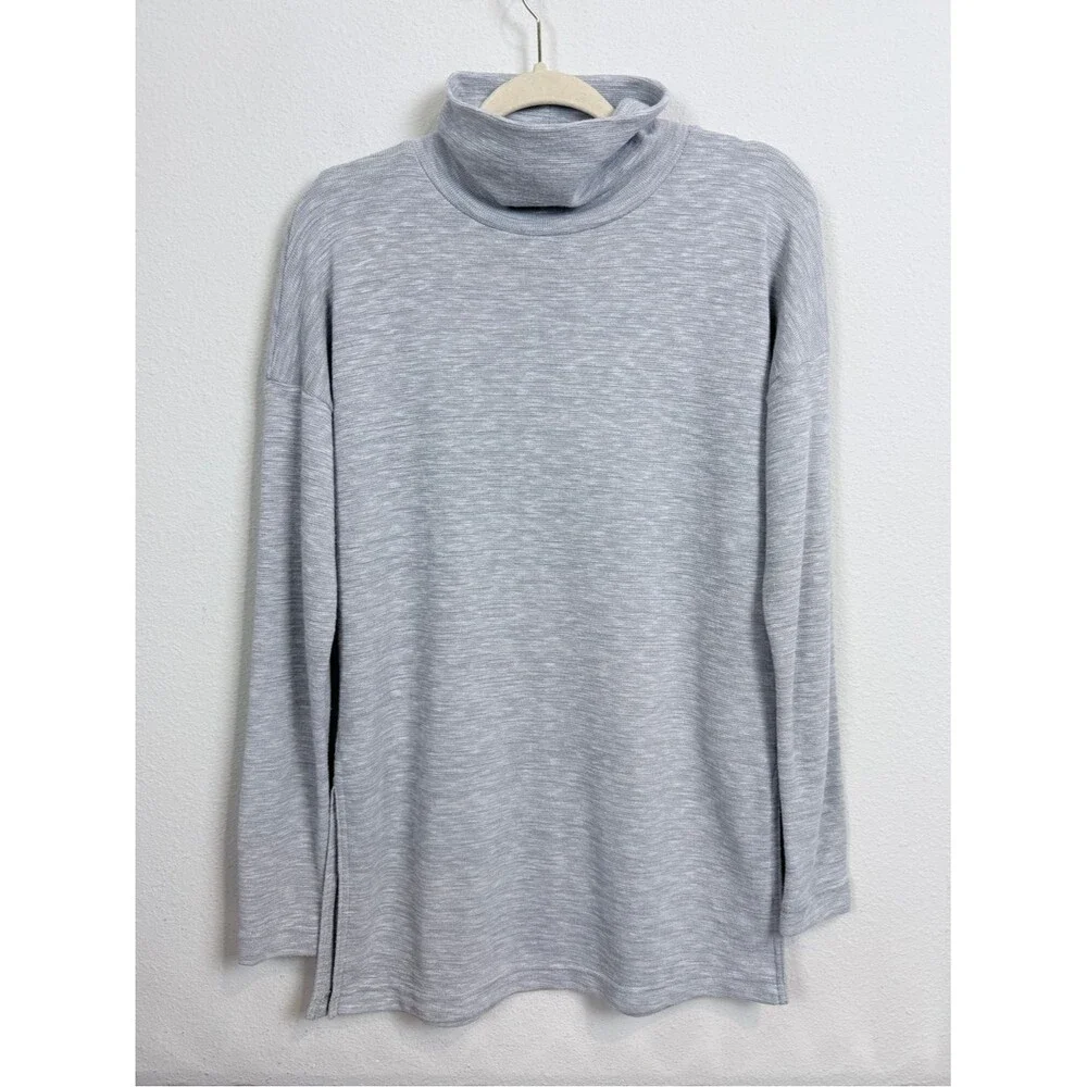 J. Crew Vintage Fleece Funnel Neck Tunic Grey M