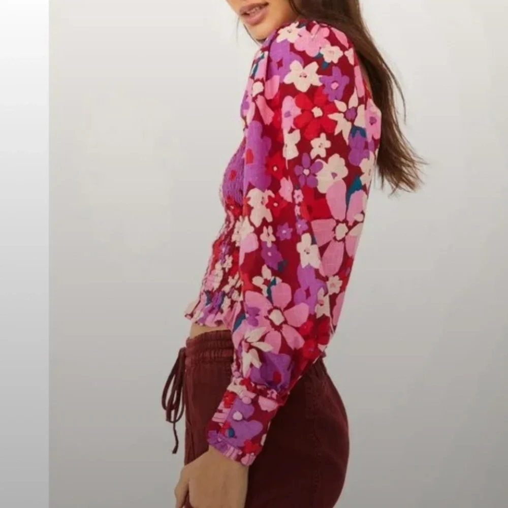 Free People print stretch bust