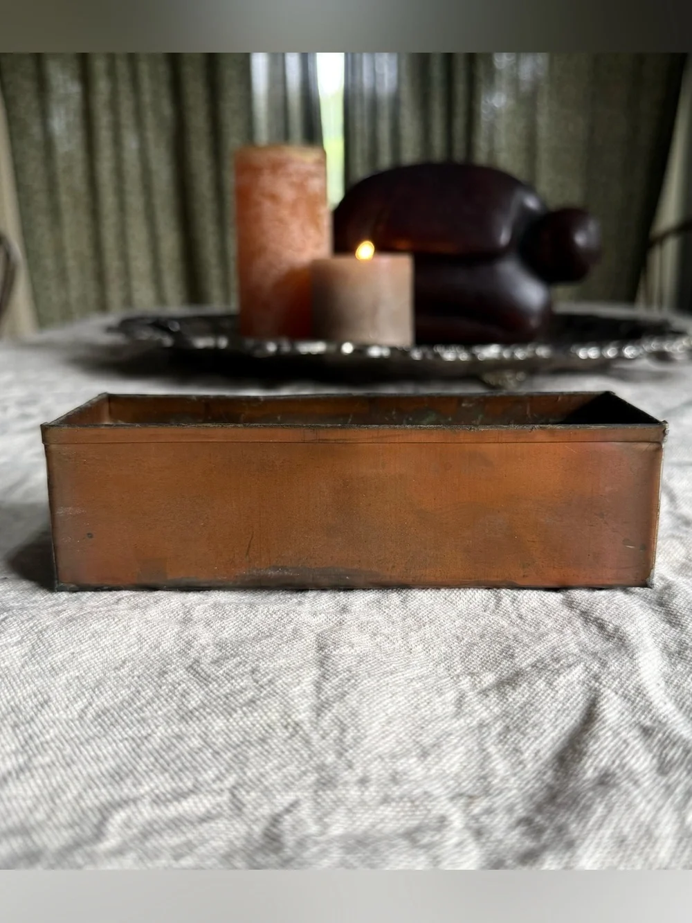 Vintage copper rectangular