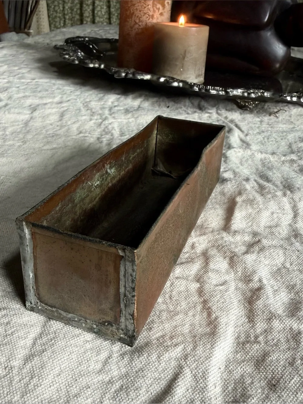 Vintage copper rectangular