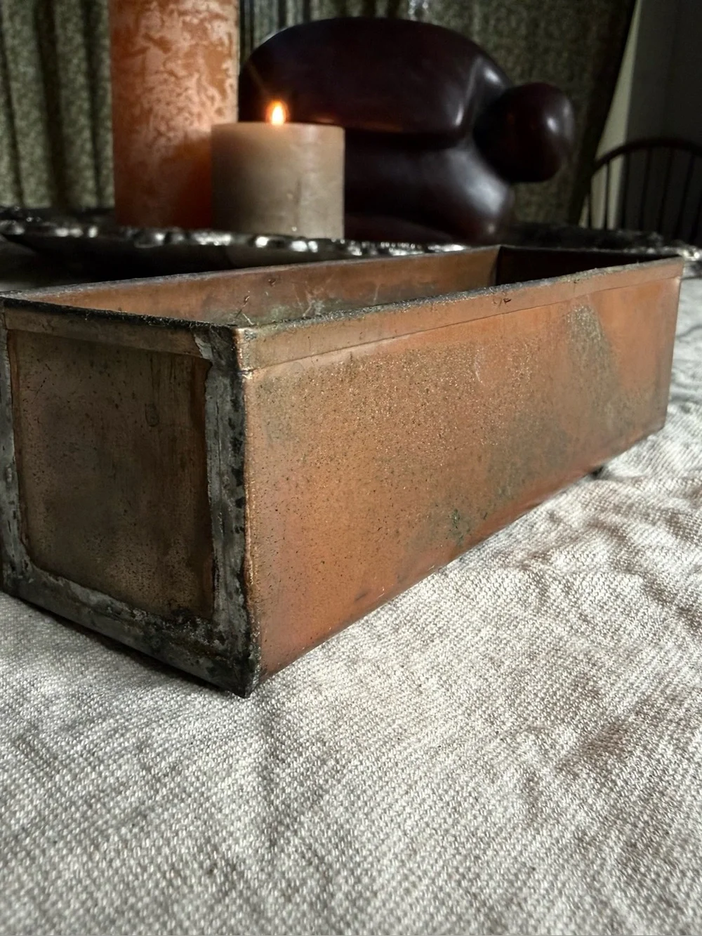 Vintage copper rectangular