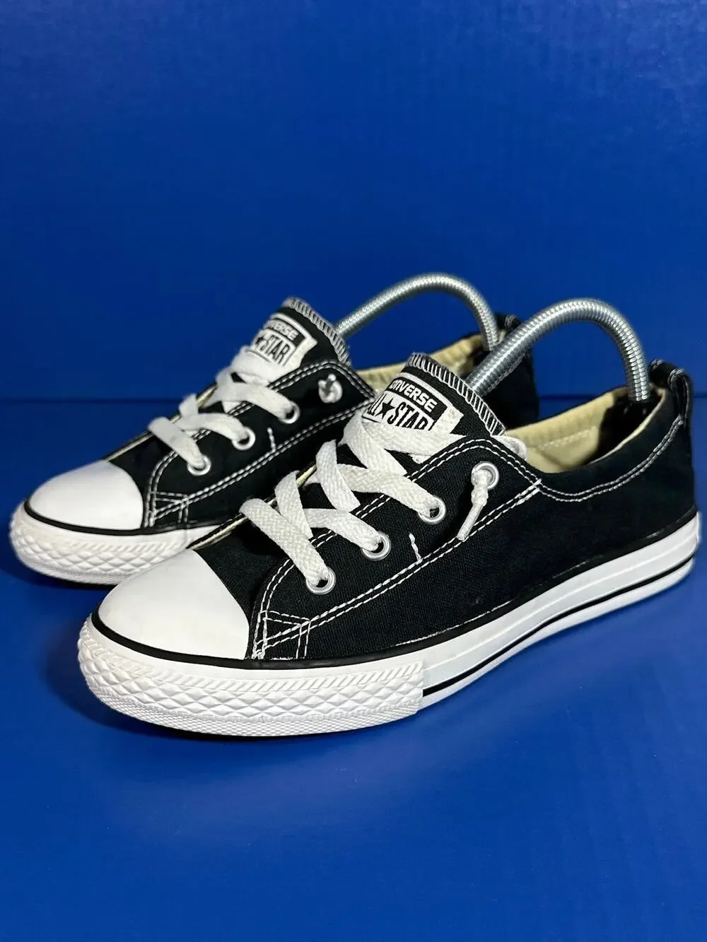 Converse Chuck Taylor All Star Junior Shoreline Black Canvas Slip On Sneakers 4