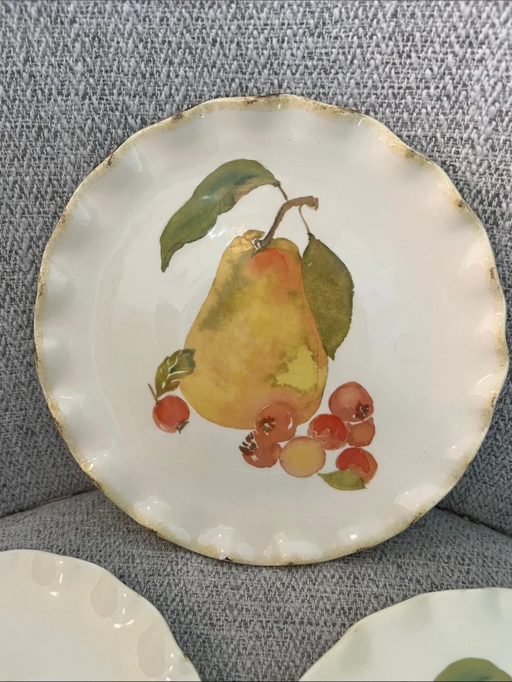 Crate&Barrel salad plates yellow