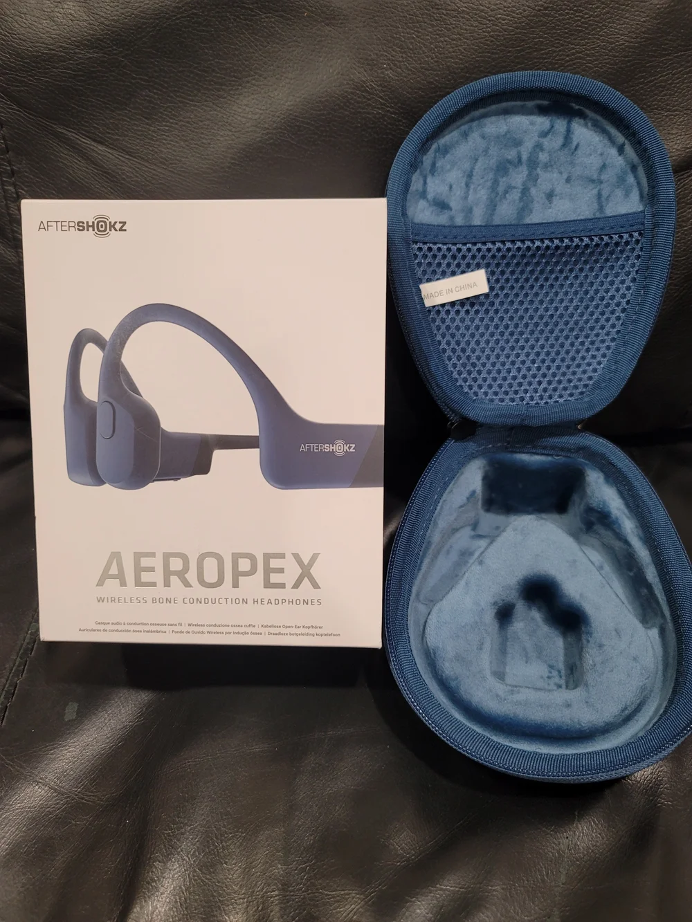 Like NEW Aeropex Wireless Bone Conduction Headphones - Blue