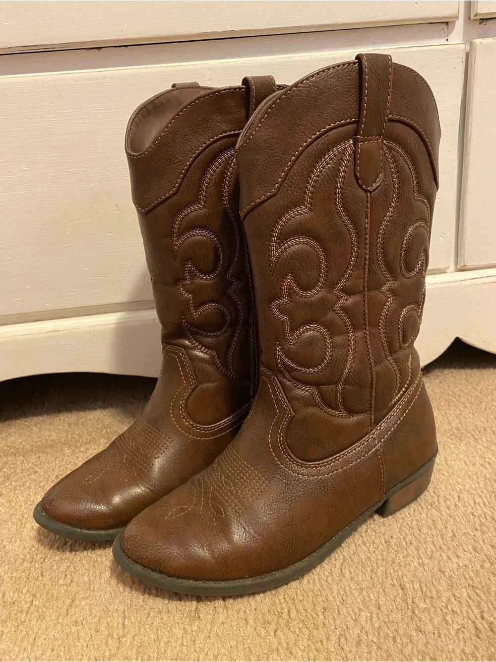 Kids Brown Western Cowboy Boots