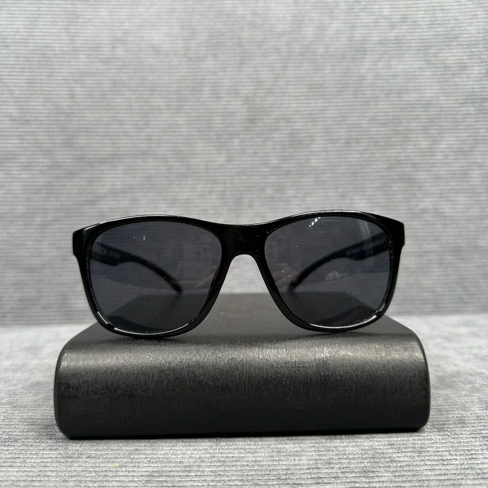 KREEDOM Region Sunglasses Black Plastic Frame Dark Tinted Lenses Logo Detail Y2k