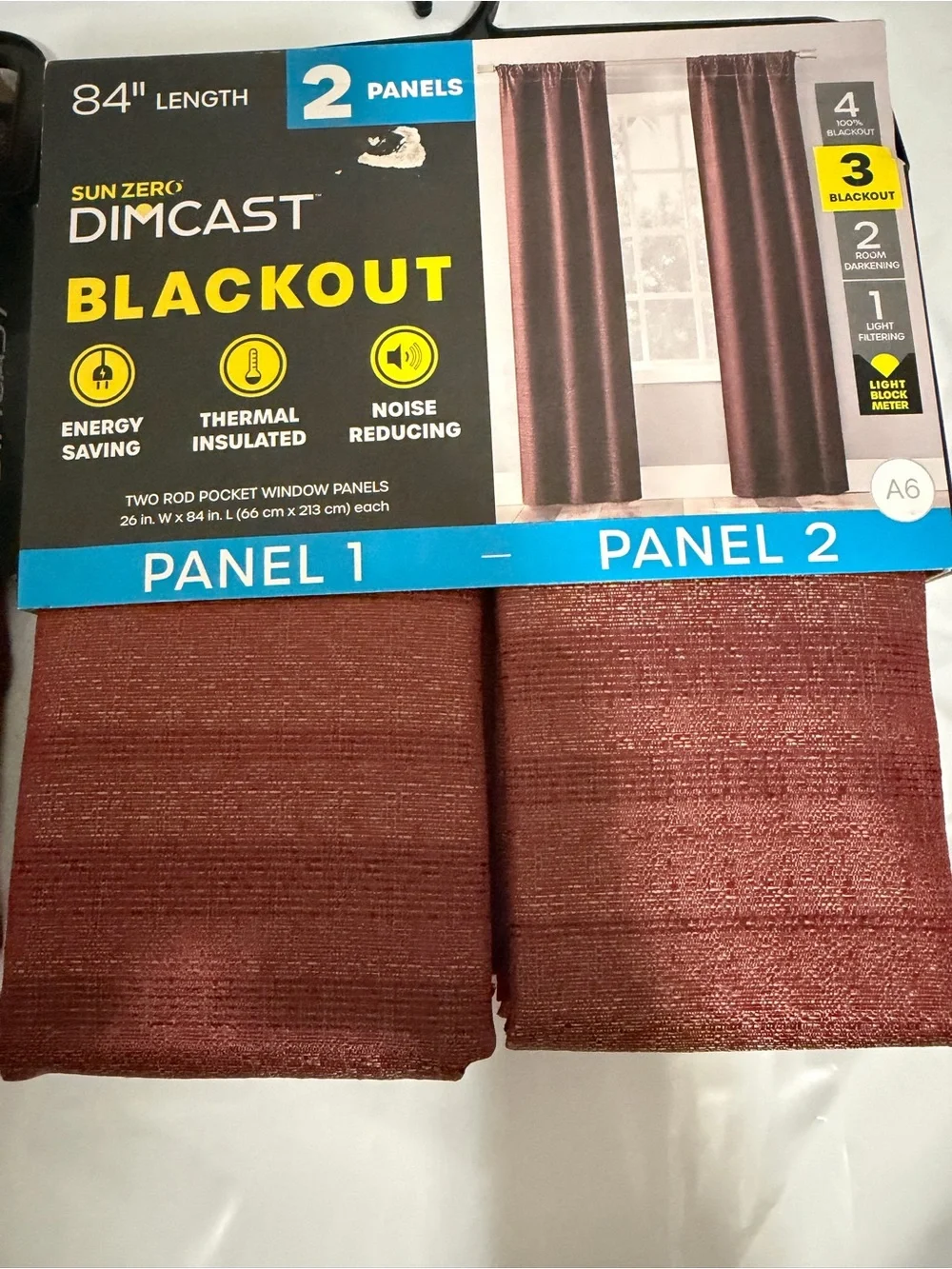 Sun Zero dimcast burgundy