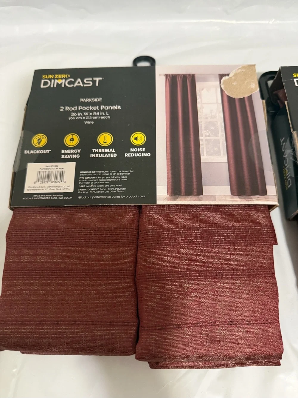Sun Zero dimcast burgundy