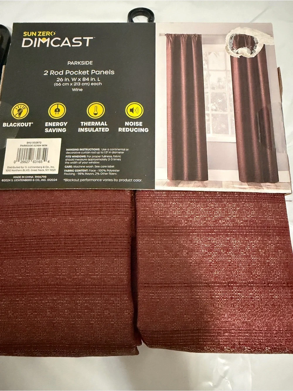 Sun Zero dimcast burgundy