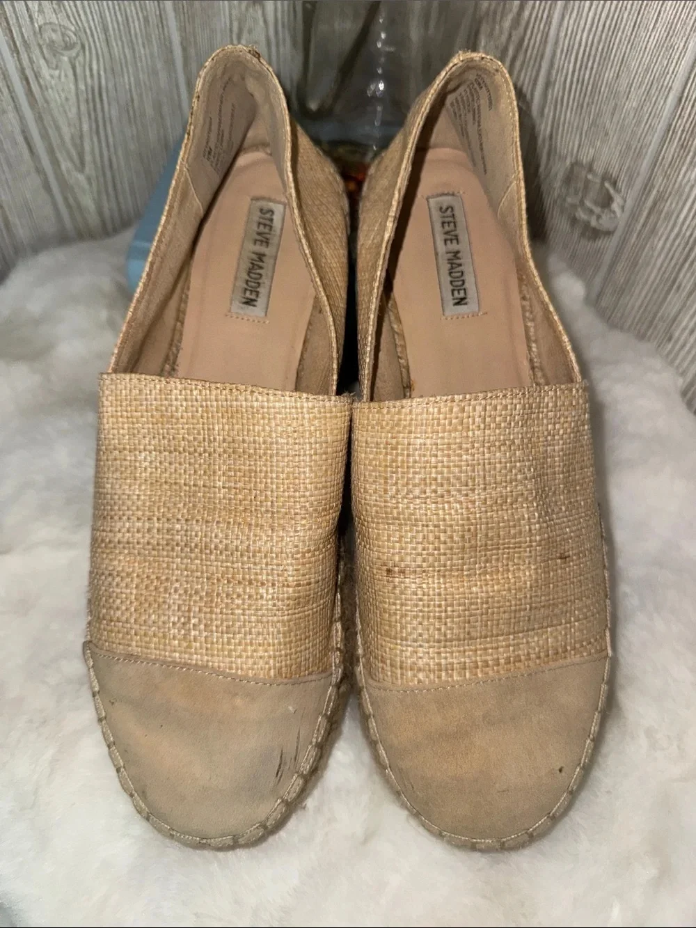 Steve Madden woven raffia