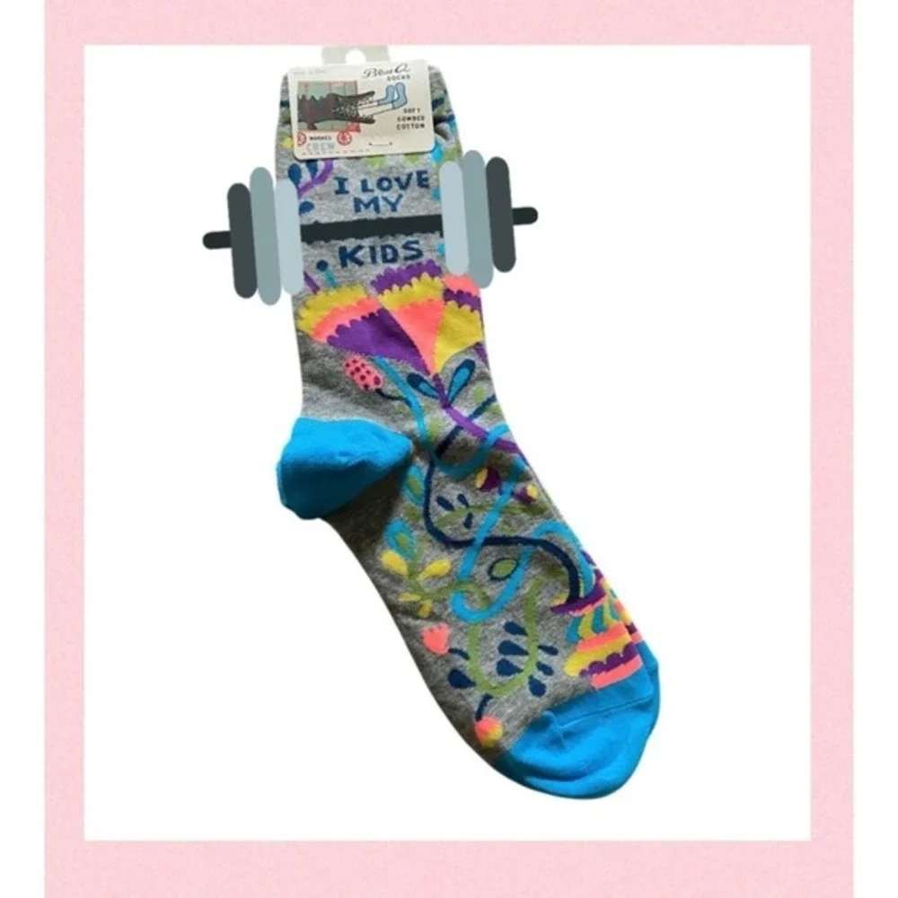 NEW NWT Blue Q Socks I Love My A&%^#@ Kids Womens Socks Size‎ 5-10