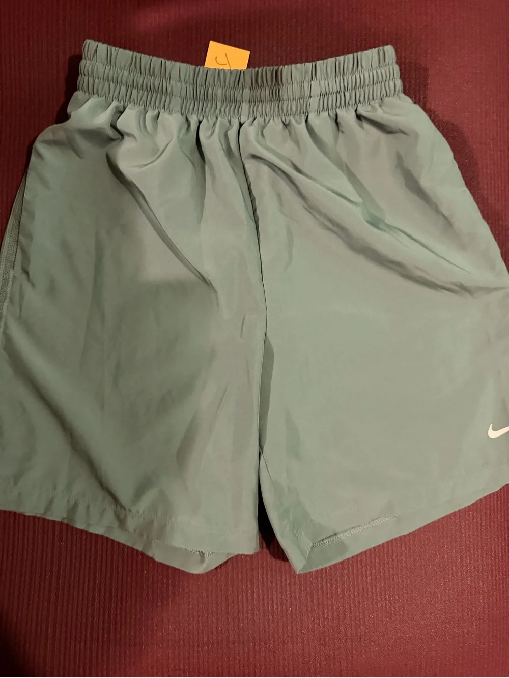 Nike Men's Mint Green Athletic Shorts with Swoosh