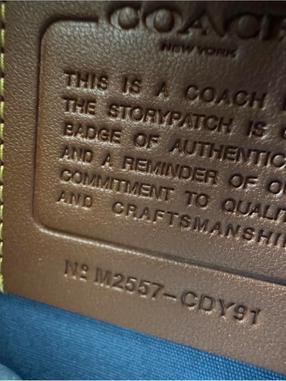 Coach denim tote