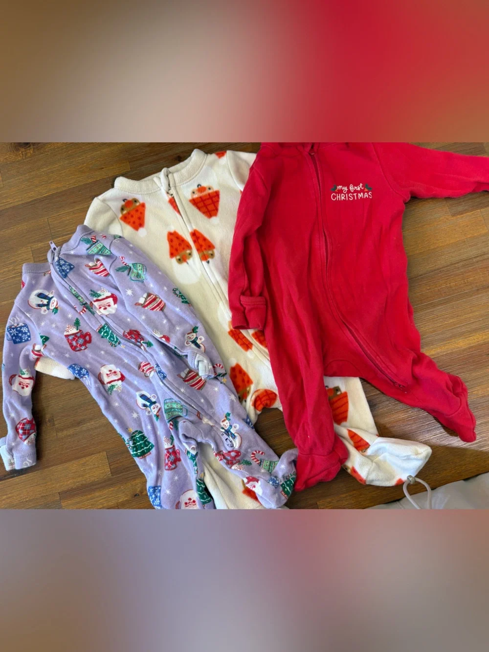 Kids Holiday Christmas Sleepers 0-3 mo
