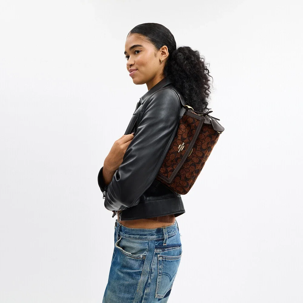 Coach Outlet Etta Small Flap Shoulder Bag In Signature Chenille