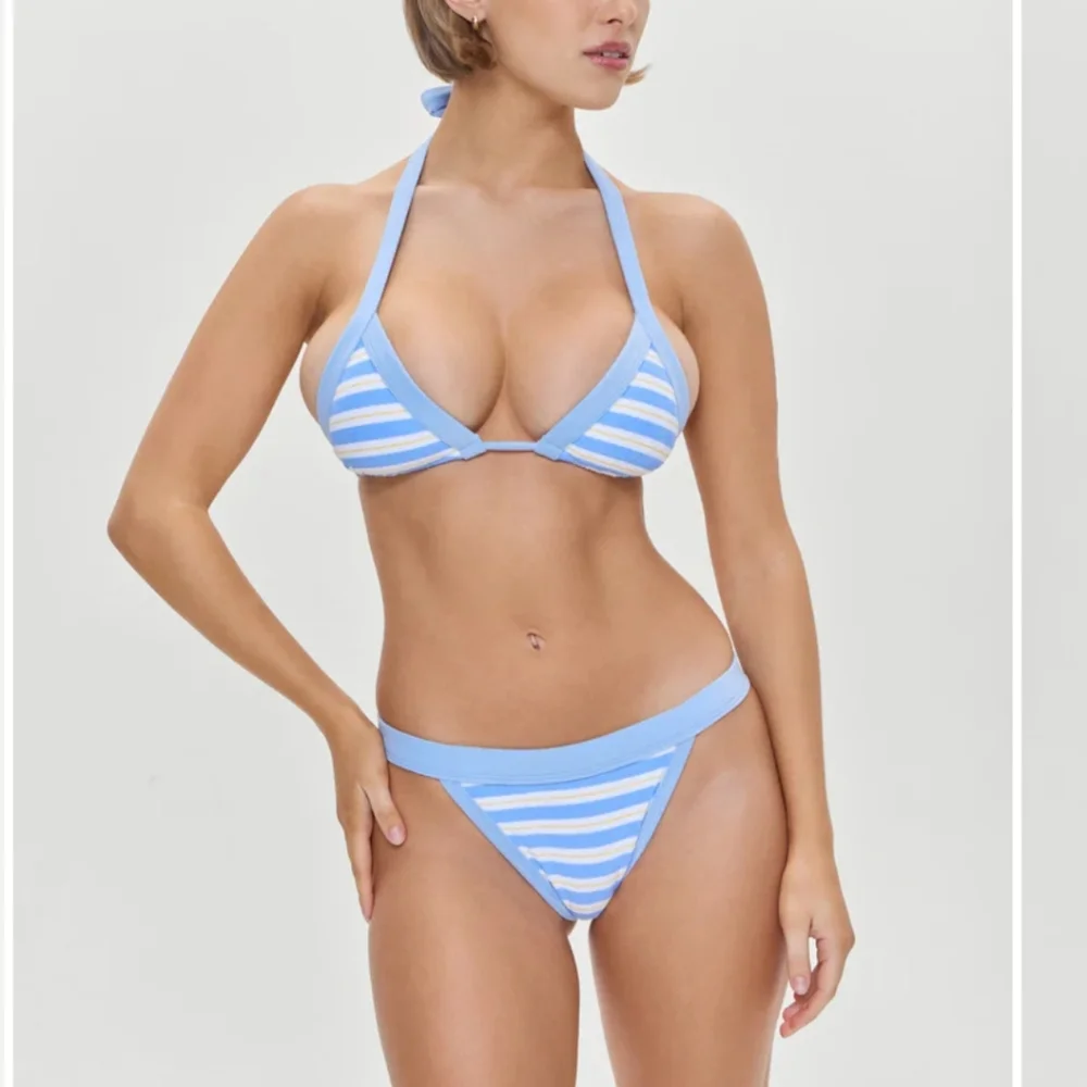 New!Frankie's Bikinis Coke‎ Striped  Bikini Bottom