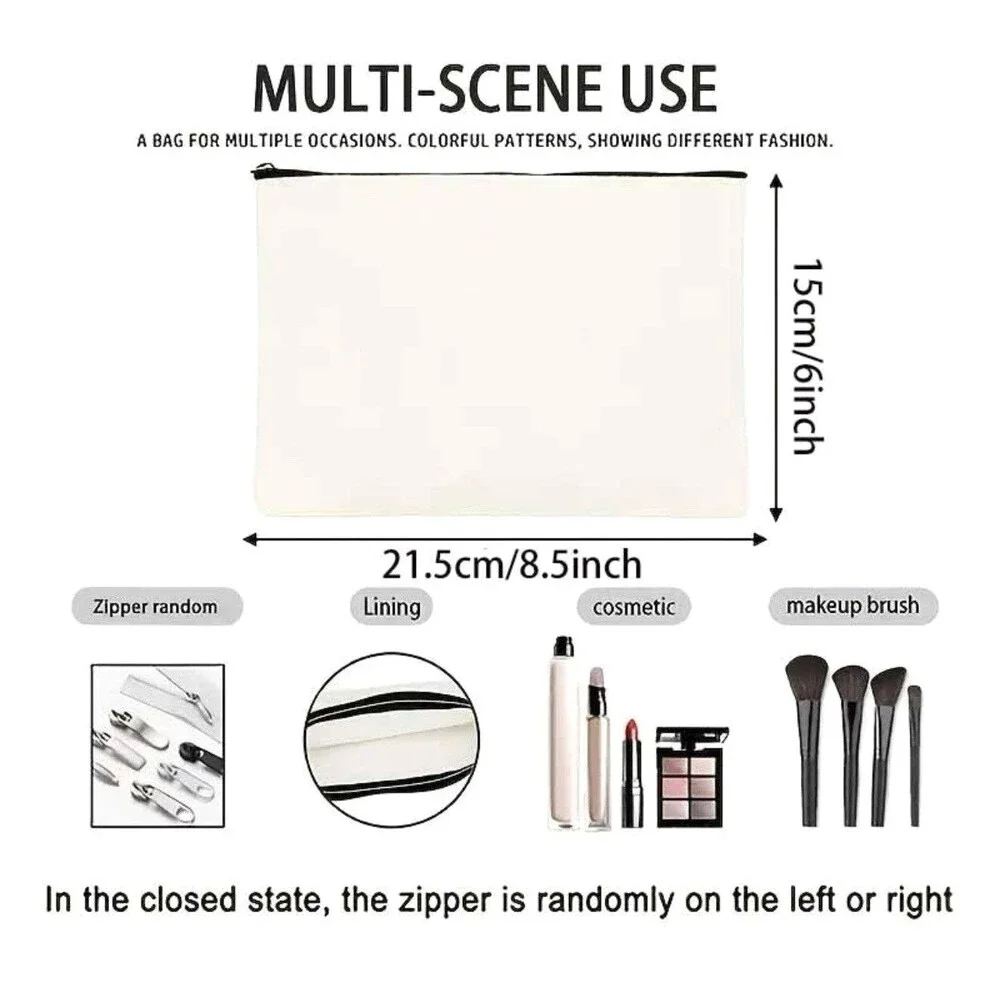 I Speak Fluent Eye Roll Cosmetic Makeup Bag Funny Quote Linen Zipper Pouch NEW