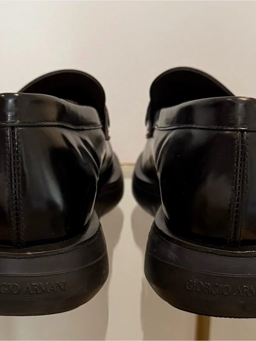 Giorgio Armani polished leather