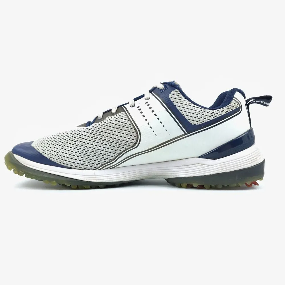 SQAIRZ Speed Mesh Golf Shoes Performance Sneaker White Blue Athletic Sporty 11.5