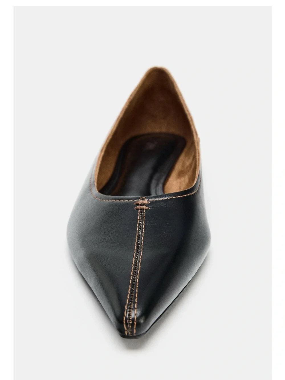 Zara leather ballet