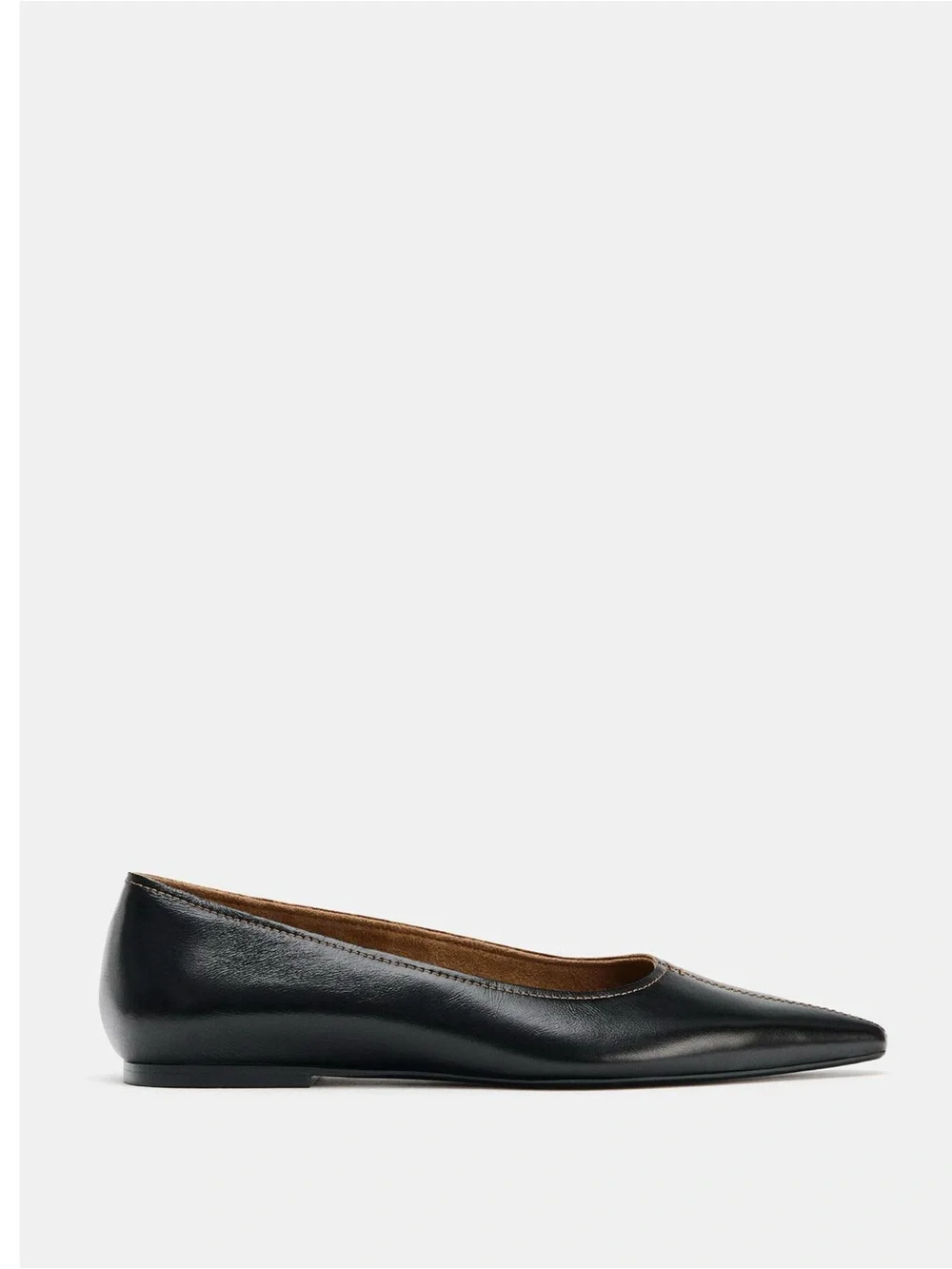 Zara leather ballet
