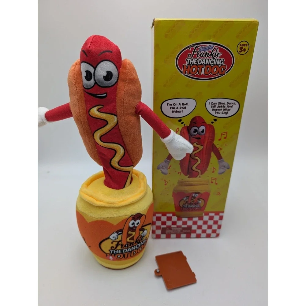 Dancing Hot Dog Toy - Sings, Yodels, Jokes - Fun Decor for Kids ‎ Adults Working