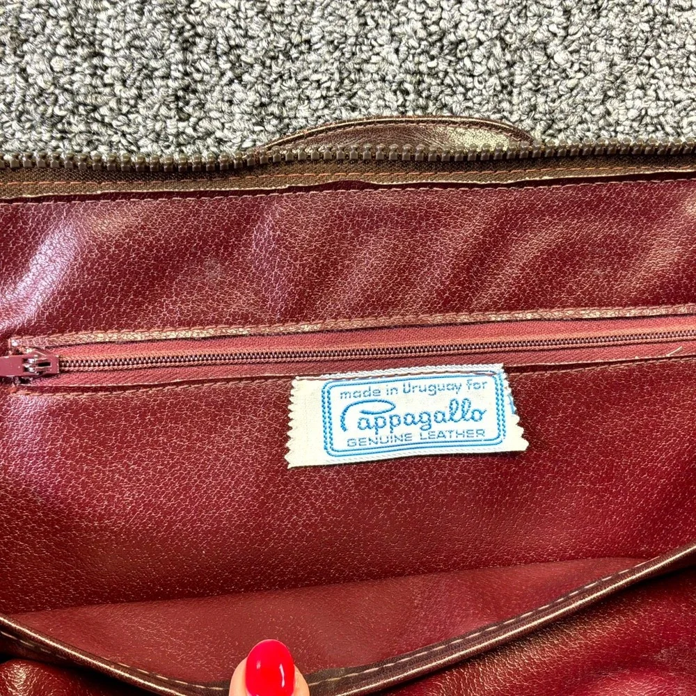 Pappagallo briefcase quality brown