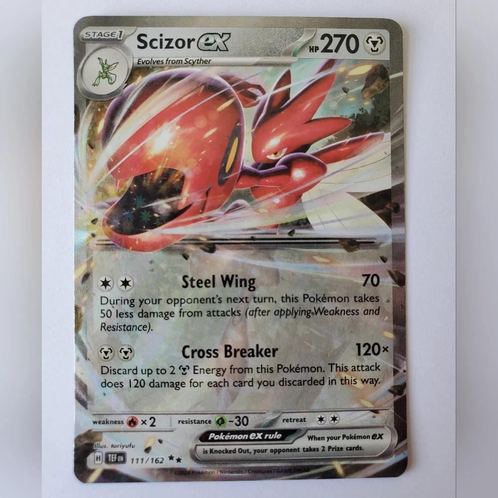 Scizor ex 111/162 | Temporal Forces | Holo Double Rare | NM Pokemon TCG Card