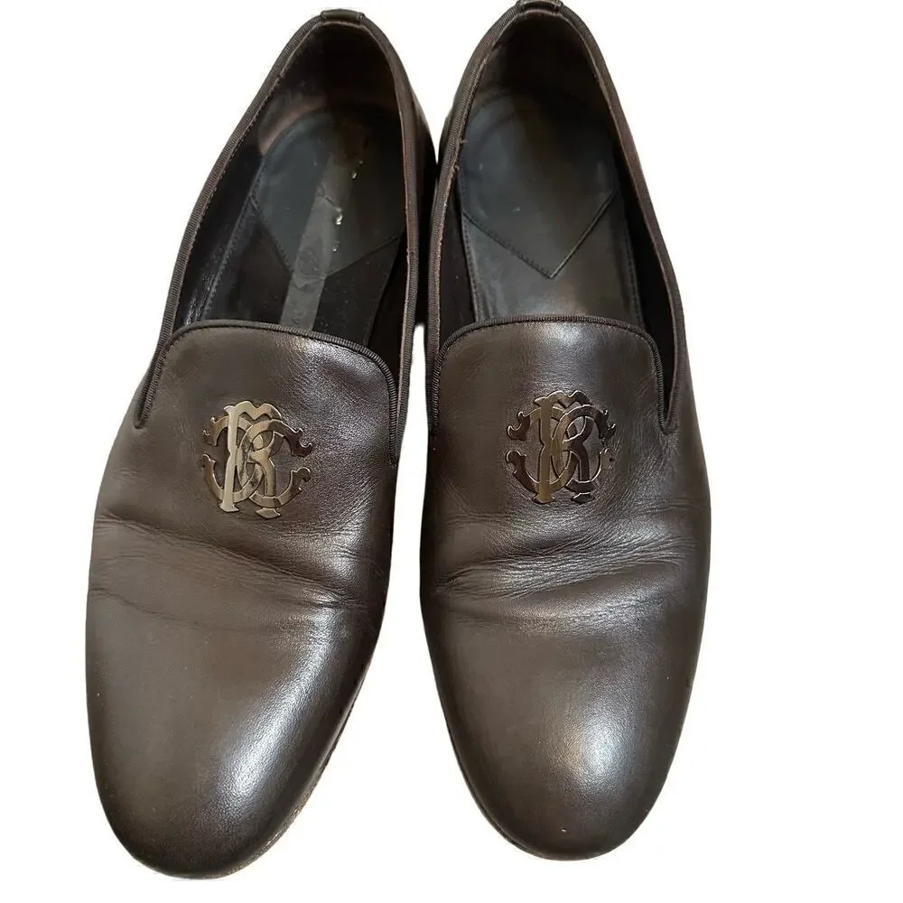 Roberto Cavalli Men's Loafers Slip On Brown Size 42 US 9