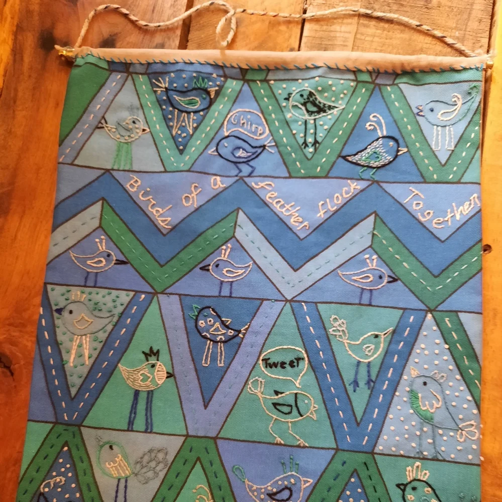 Handmade hand embroidered