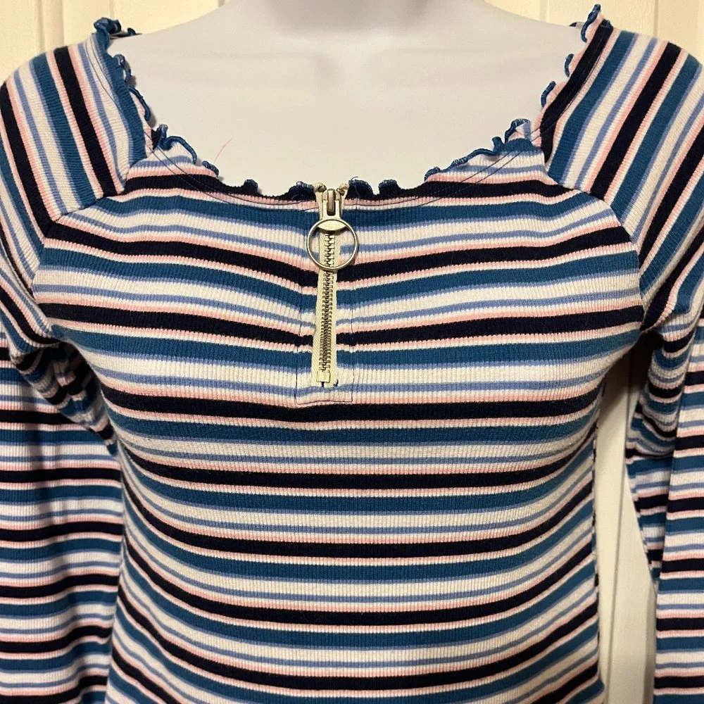 Justice casual zipper neckline