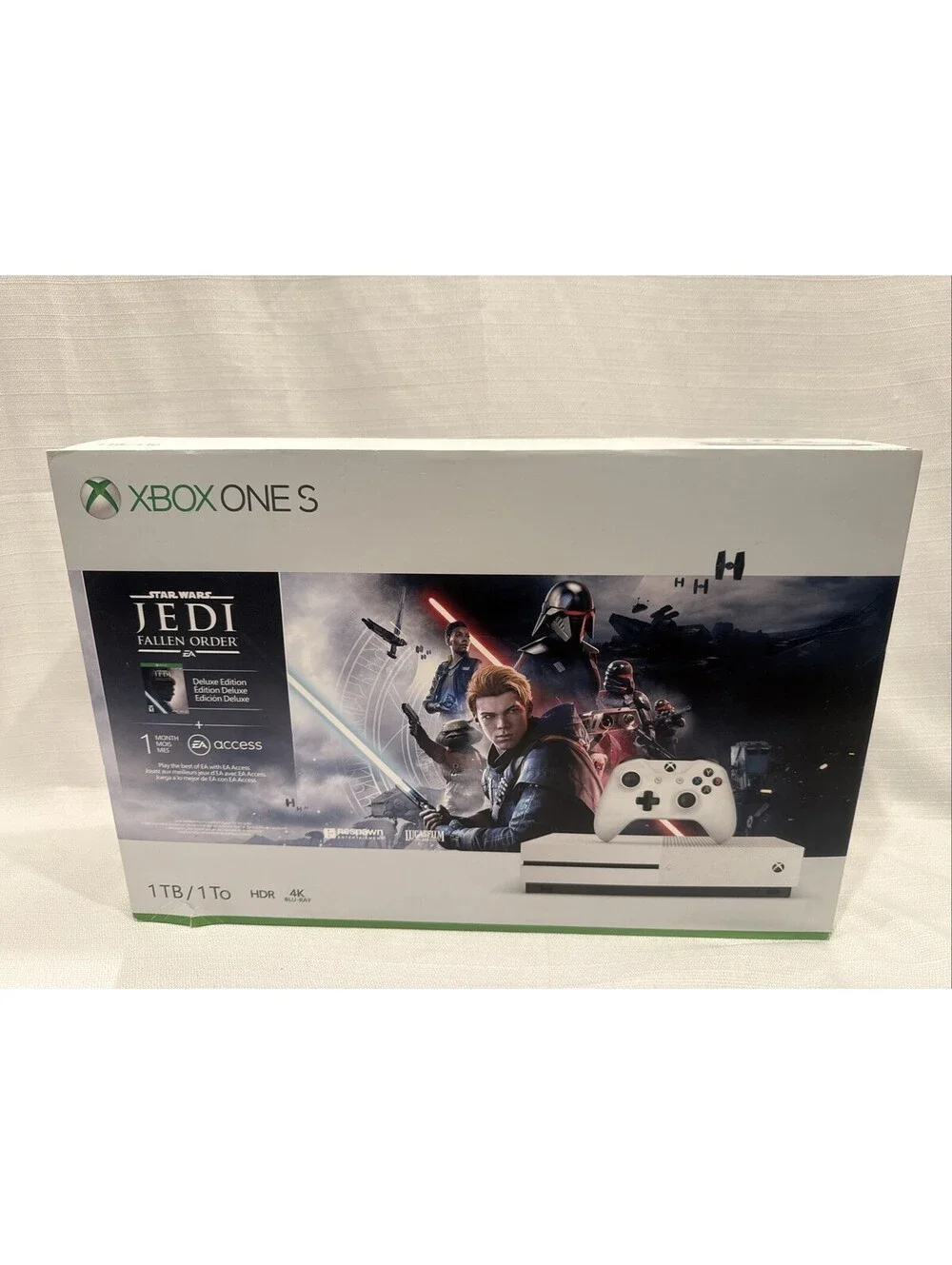 New Sealed Microsoft Xbox One S 1TB Jedi Fallen Order Deluxe Console System 1681