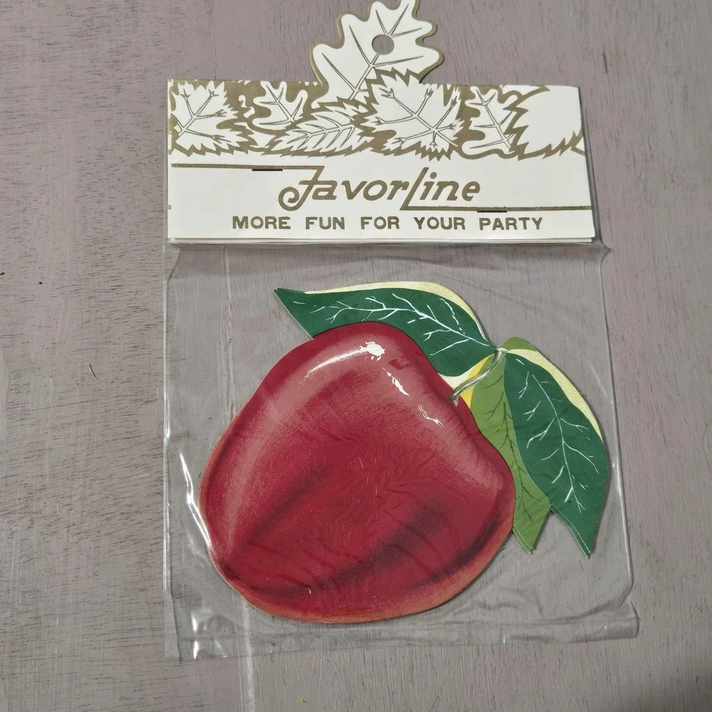 Vintage Favorline Apple‎ Decor Invitations Japan 3 Per Package