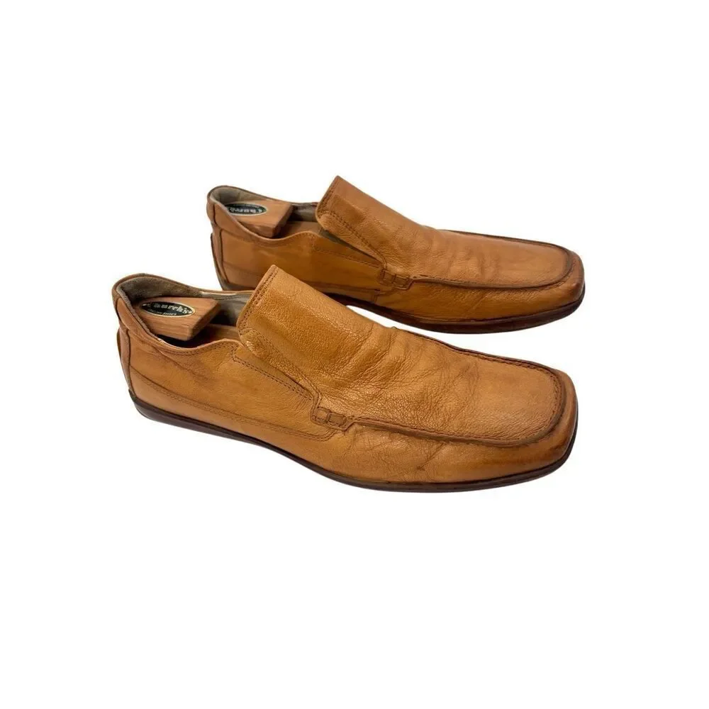 Calderone brown leather loafers made in Italy size 43 = 9 /10