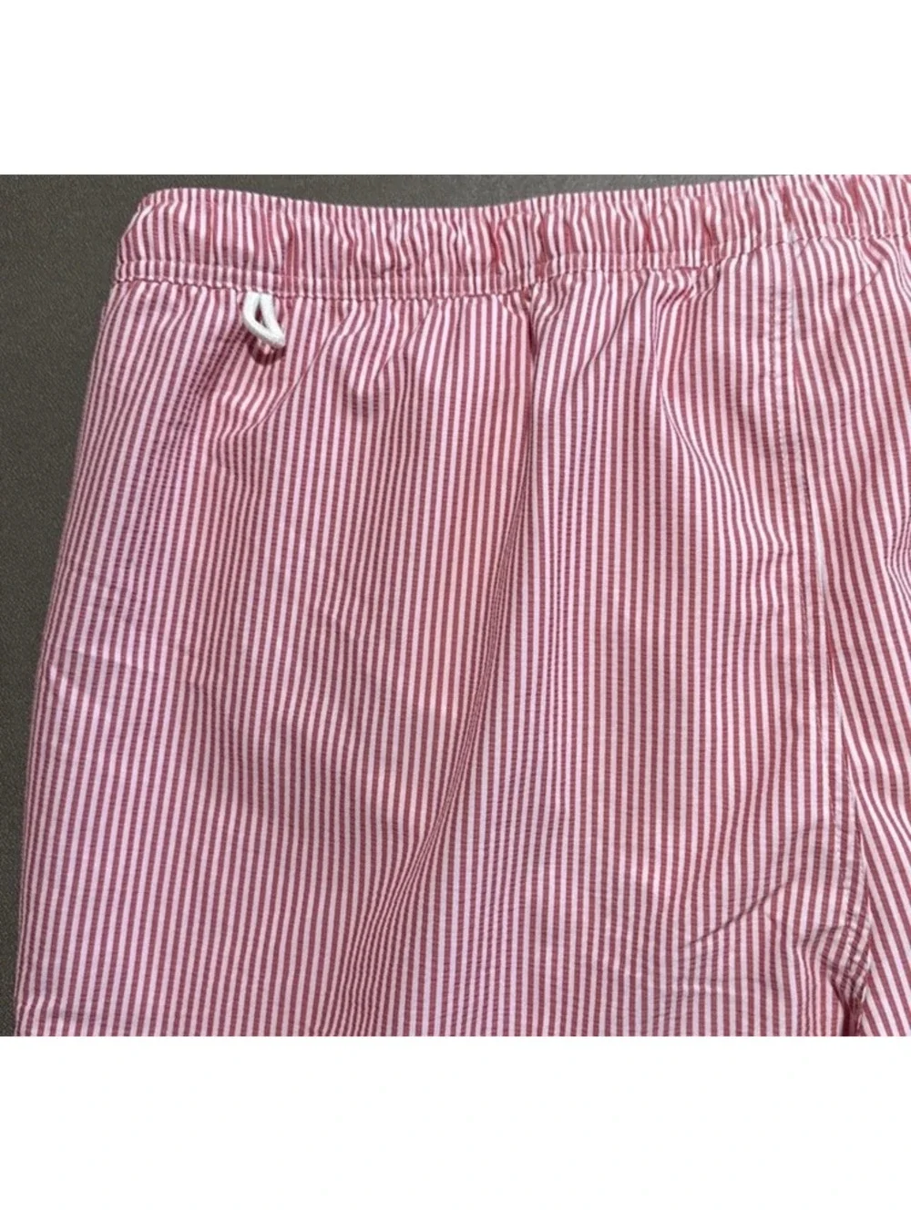 Goodfellow & Co red trunks seersucker
