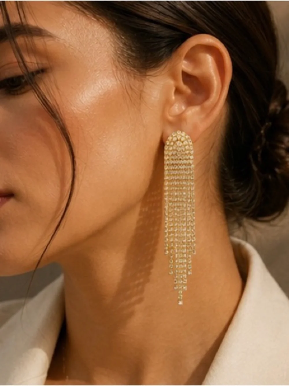 Anthropologie earrings accents tone
