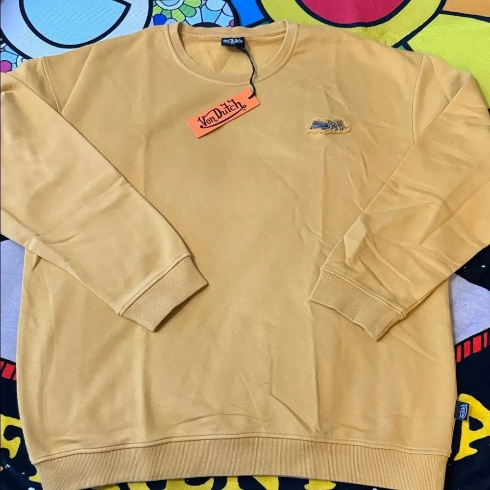 Unbranded mustard crewneck