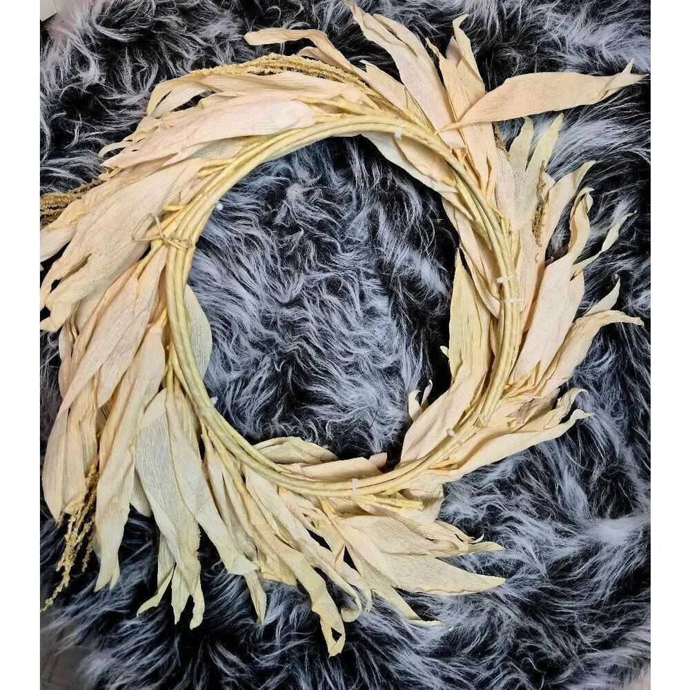 Corn husk wreath husk wreath