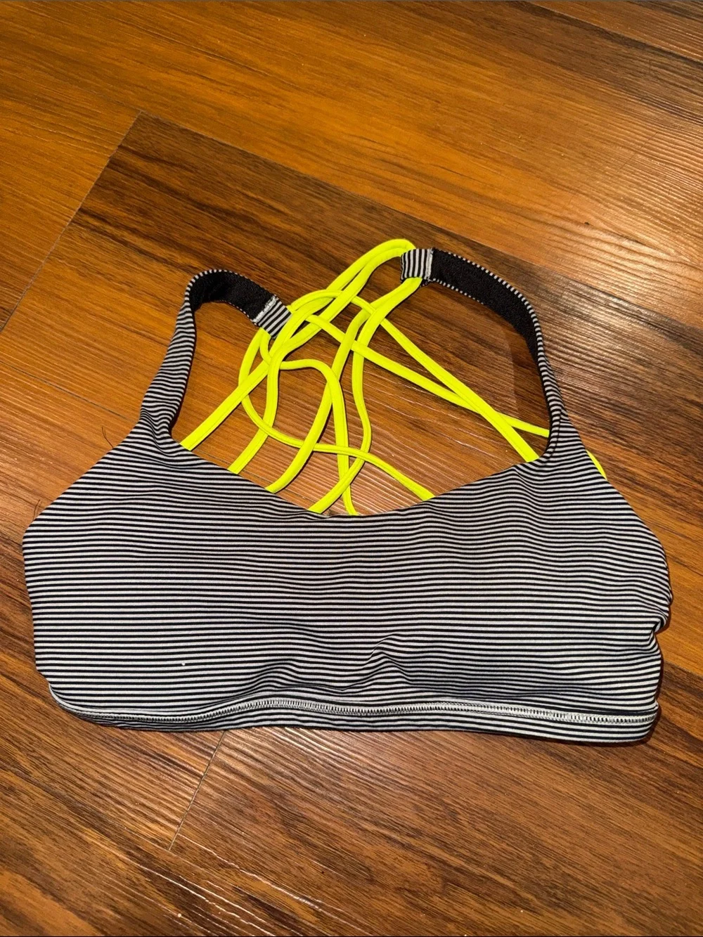 Lululemon Striped free to be wild sports bra