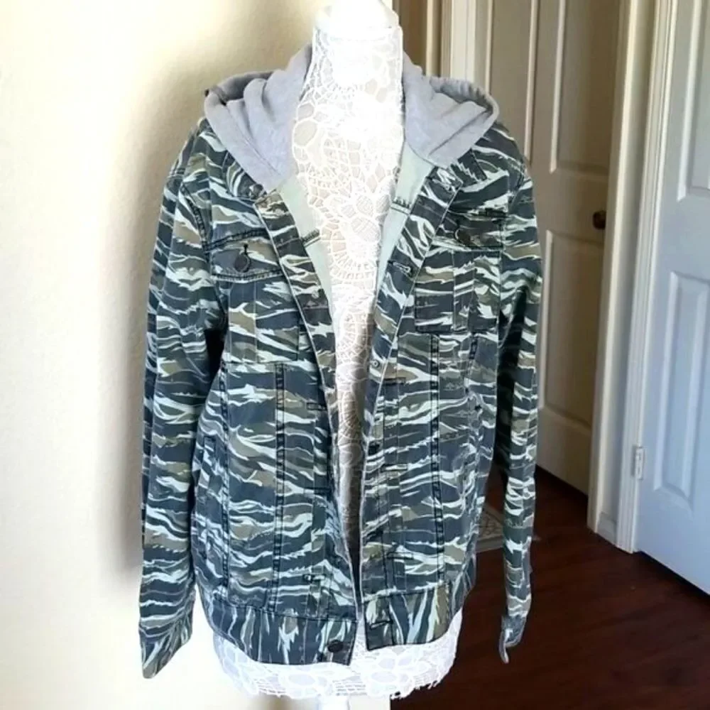 LRG Camo Hoodie Jacket‎ Gorpcore Adventurecore Size XL