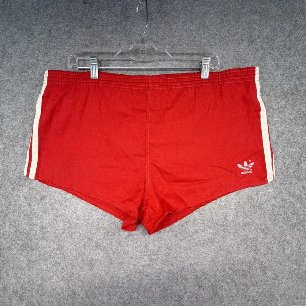 Vintage Adidas Shorts Mens L Sprinter Racer Lined Trefoil Red 70s 80s