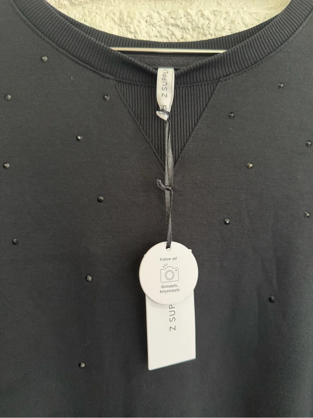 Z Supply front crewneck rhinestone