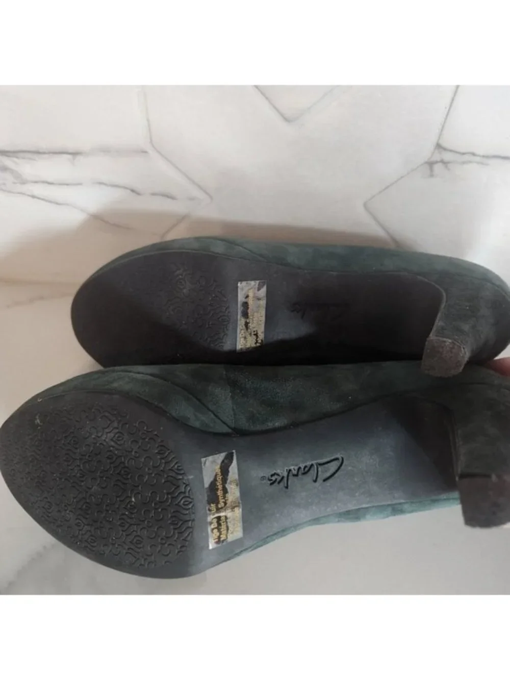Clarks indigo suede