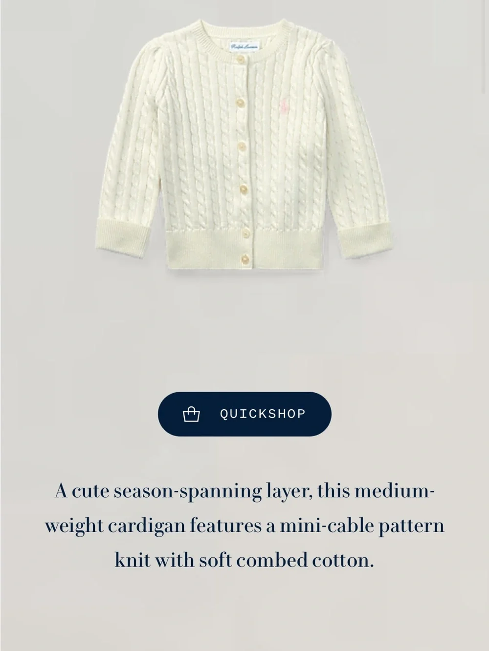 Ralph Lauren classic cable