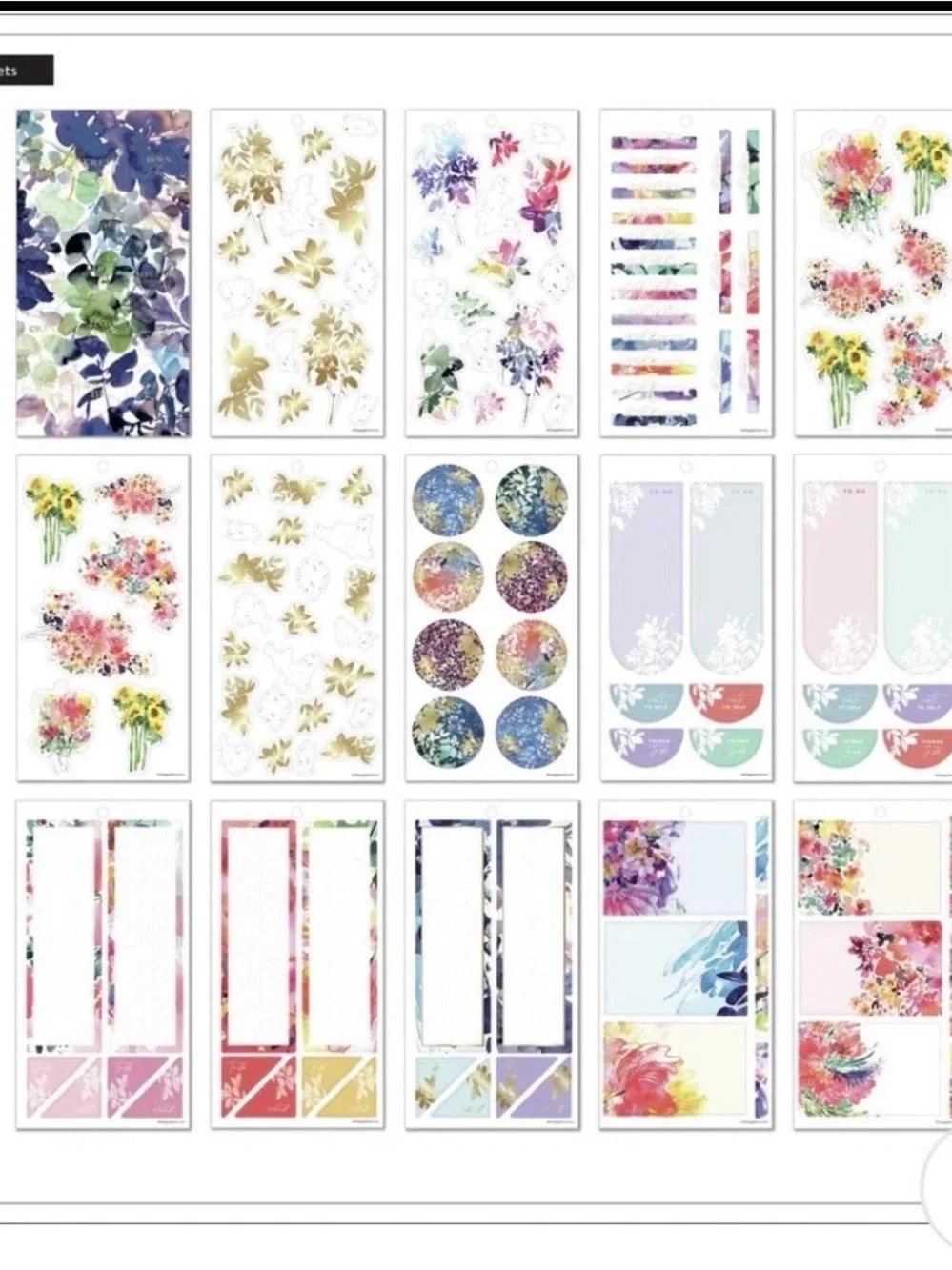 Happy Planner floral watercolor