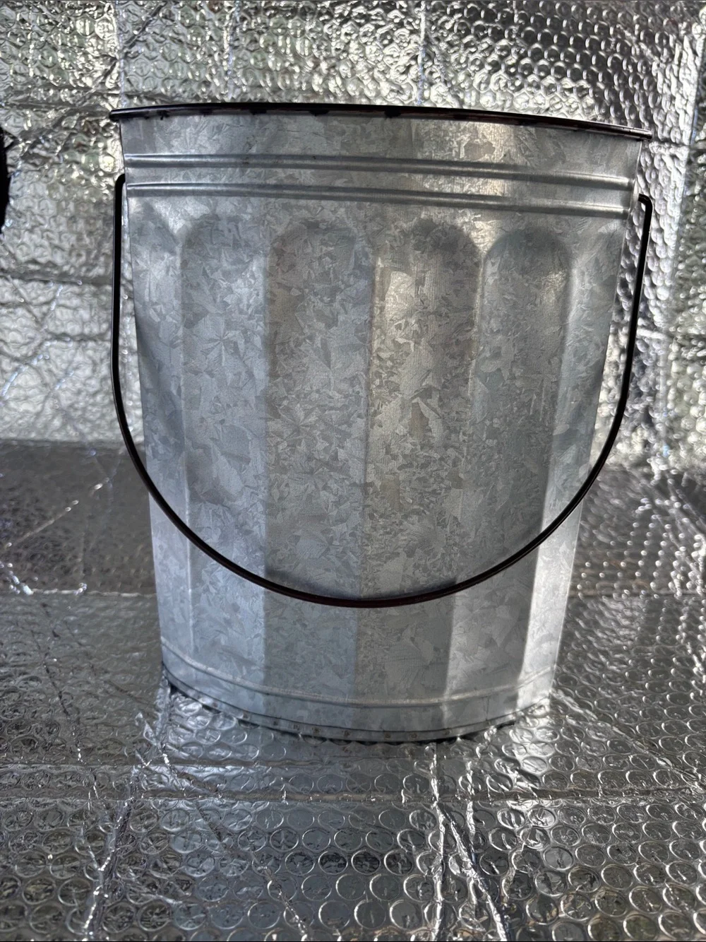 Hobby Lobby Galvanized Metal Bucket - Silver
