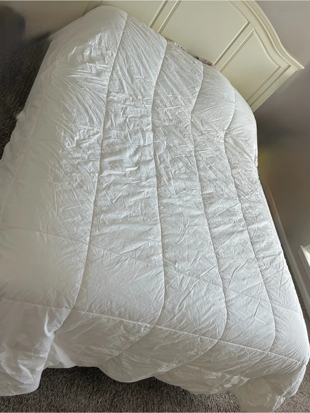 IKEA White Premium Cotton Comforter/Duvet Insert. King 102x86”.Soft & Cushy. EC