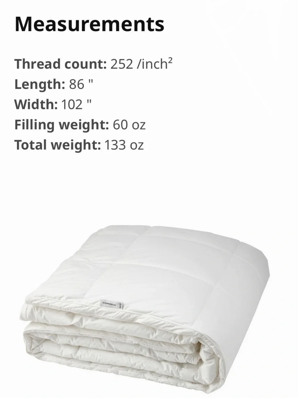 IKEA STRANDMOLKE comforter pictures all insert