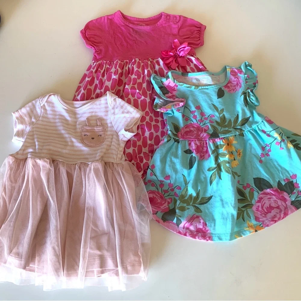 The Children’s Place Set of 3 Infant Girl Dresses/Romper